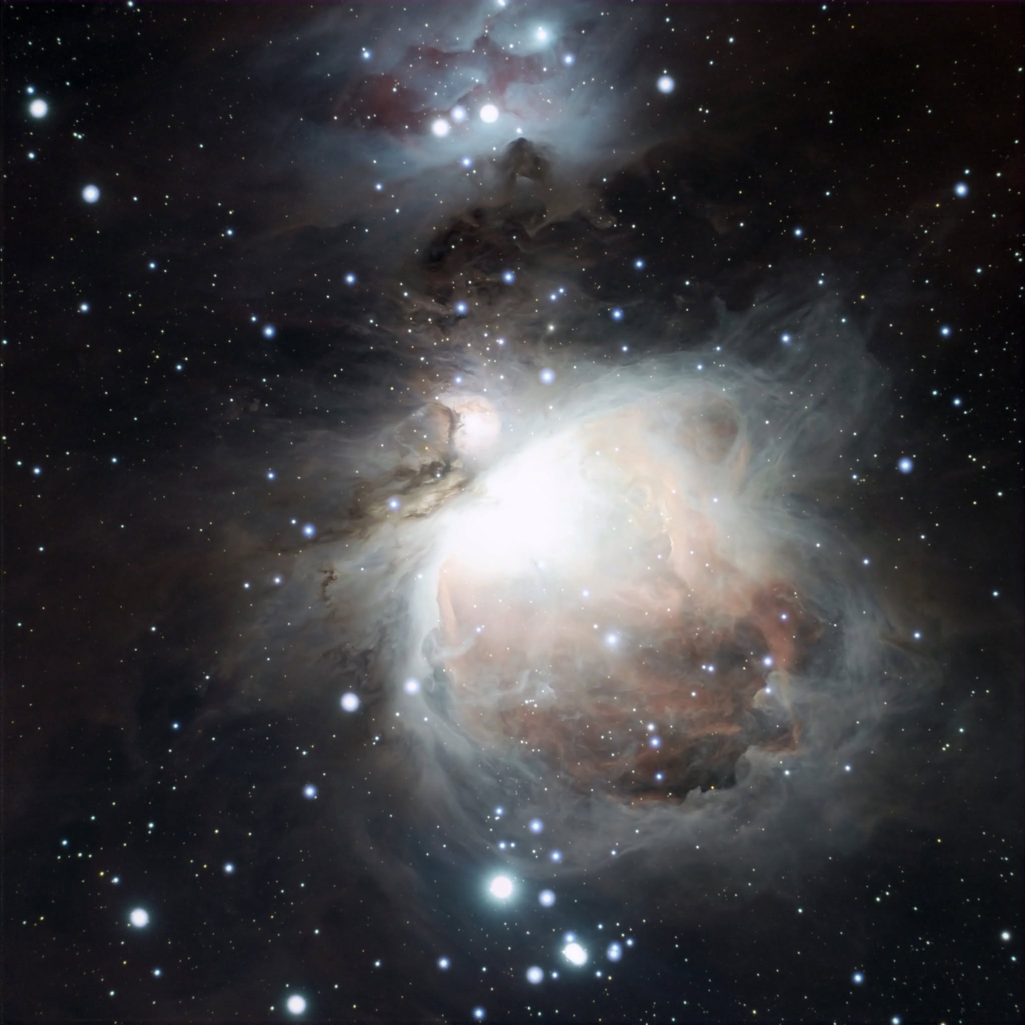 Orion Nebula and Running Man Nebula photographed by Jeremiah Smith
